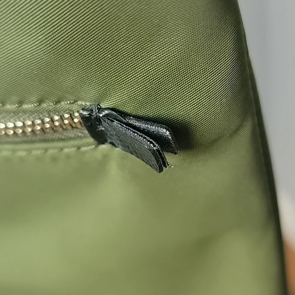KATE SPADE Dawn Olive Green Nylon Zip Closure‎ Designer Crossbody Shoulder Bag